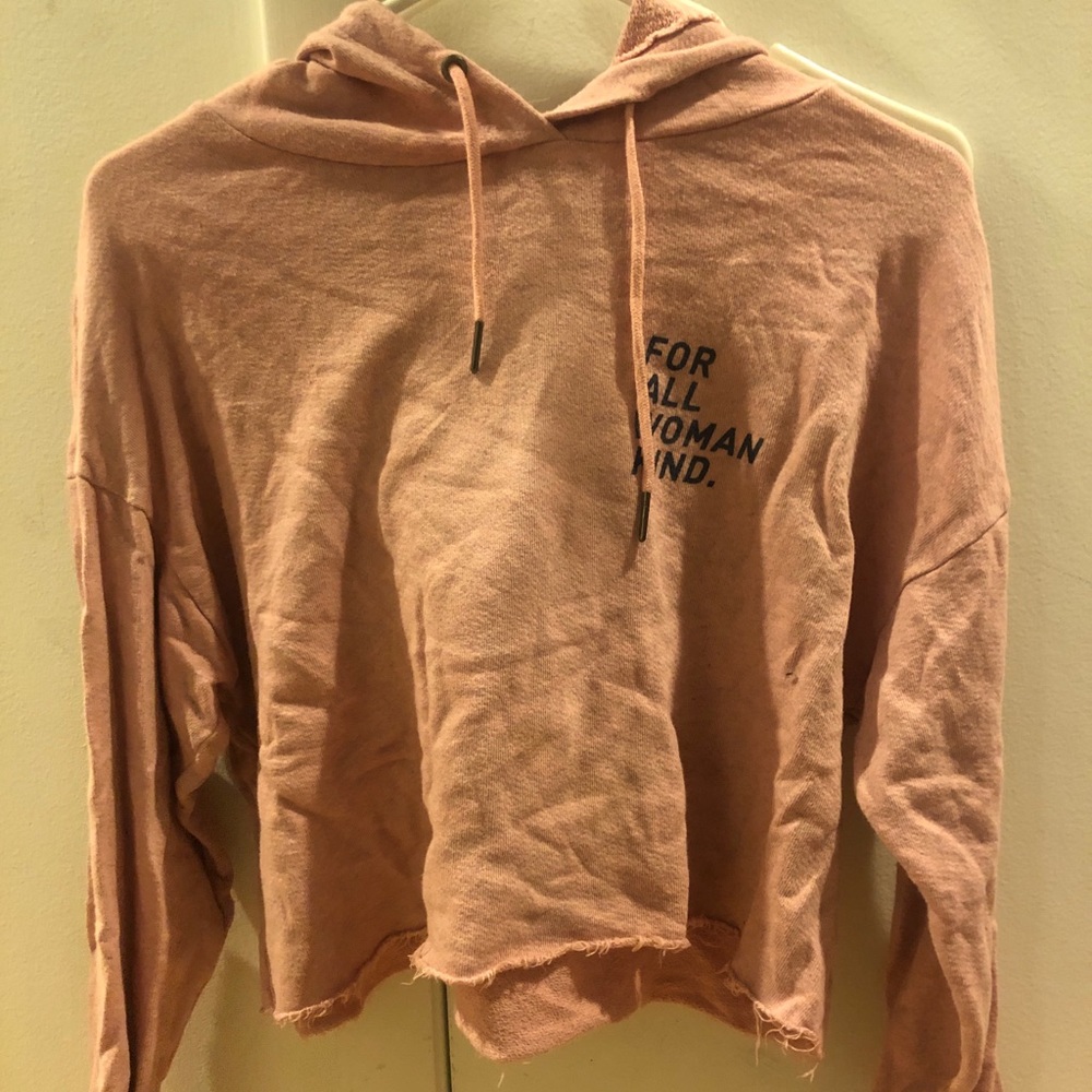 For all woman kind cropped hoodie